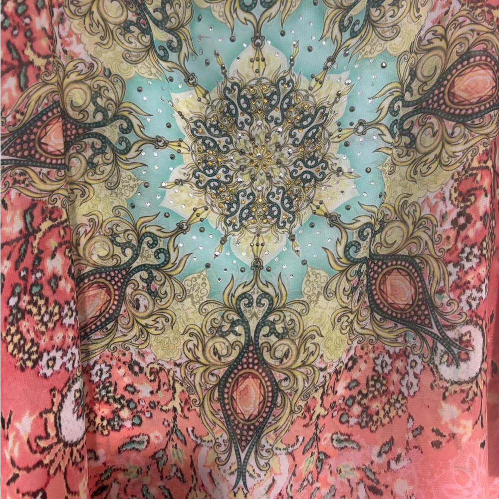 Westport Patterned Top With Flowing Sleeves - Picture 3 of 4